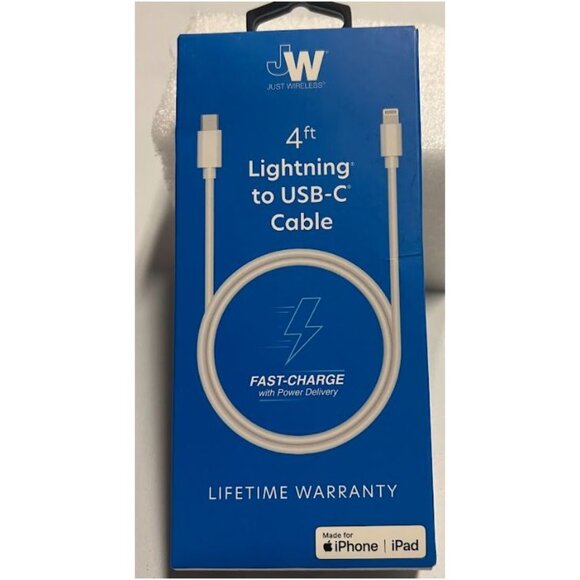 Just Wireless Lightning to USB-A Cable 6 ft MFi Certified Durable - Picture 8 of 9